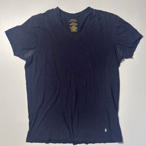 Polo Ralph Lauren Navy V-Neck T-Shirt - M